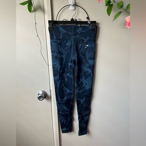 Gymshark Adapt Dark Blue Camouflage Seamless Leggings